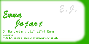 emma jojart business card